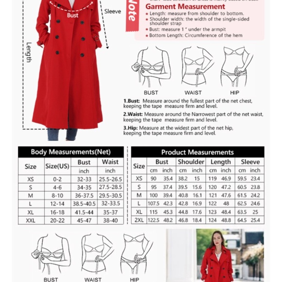 NWT Women's Posh Double Breasted Duster Slim Full Length Maxi Trench Coat - L - Picture 7 of 9